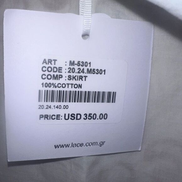 LACE the Label White Brown Cotton Cutout Skirt Size Small - Picture 6 of 7